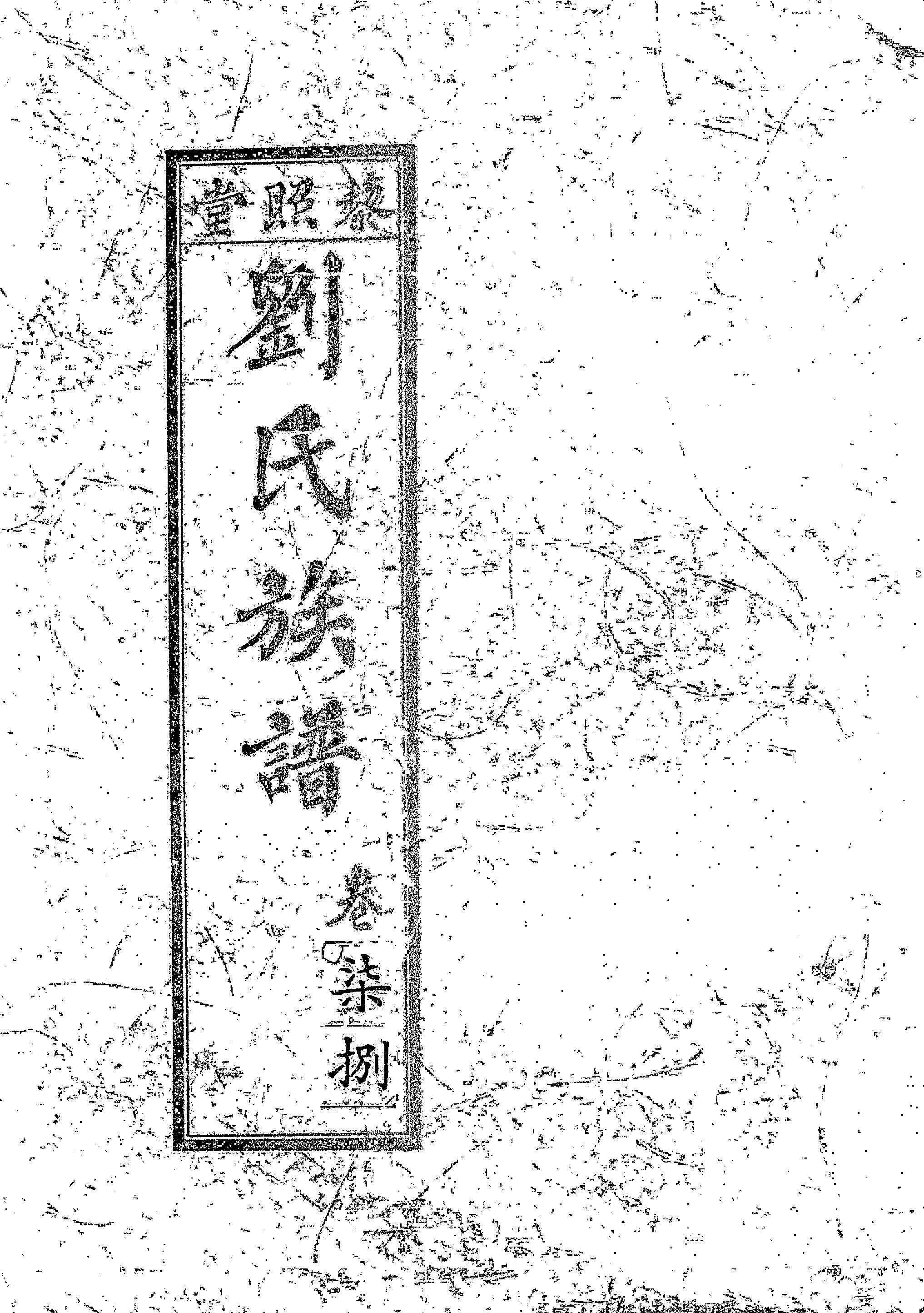 藜照堂劉氏族譜