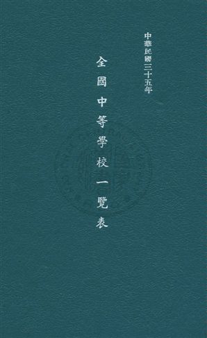 全國中等學校一覽表